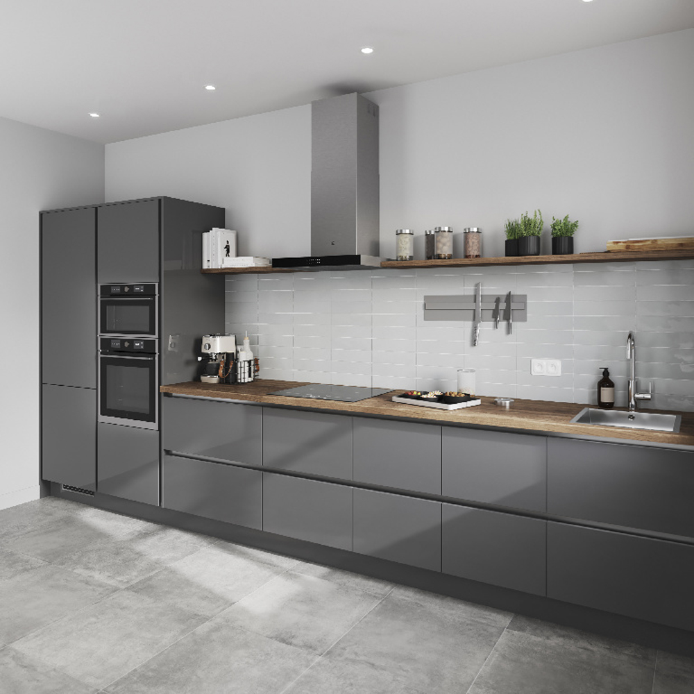 Front usa GOODHOME Stevia, MDF, 29.7 x 71.5 x 1.8 cm, antracit lucios
