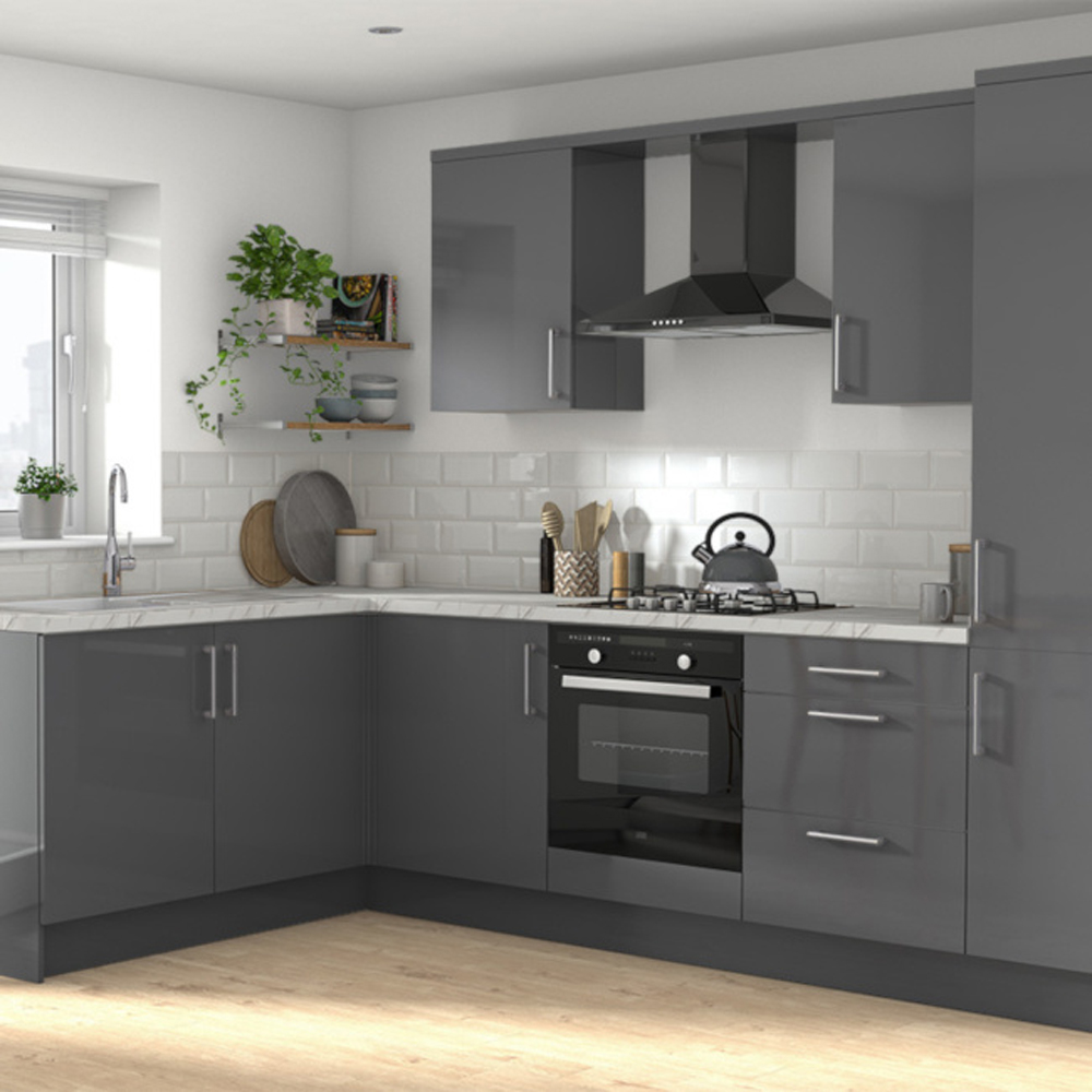 Front usa GOODHOME Stevia, MDF, 29.7 x 71.5 x 1.8 cm, antracit lucios