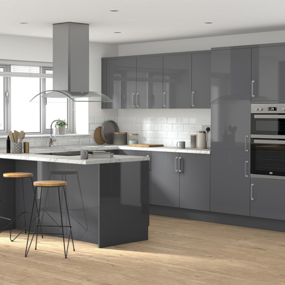 Front usa GOODHOME Stevia, MDF, 29.7 x 71.5 x 1.8 cm, antracit lucios