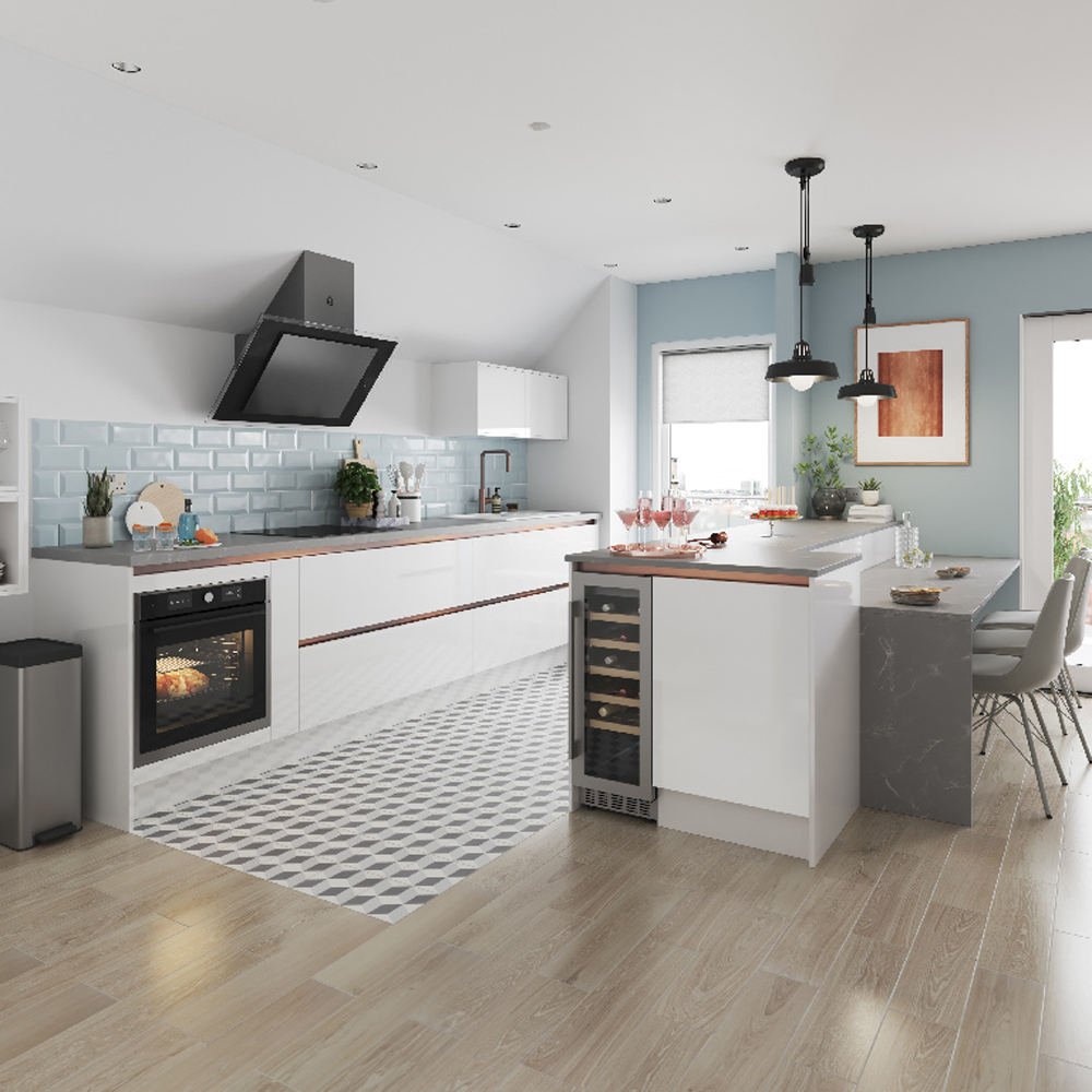 Front usa GOODHOME Stevia, MDF, 59.7 x 71.5 x 1.8 cm, alb
