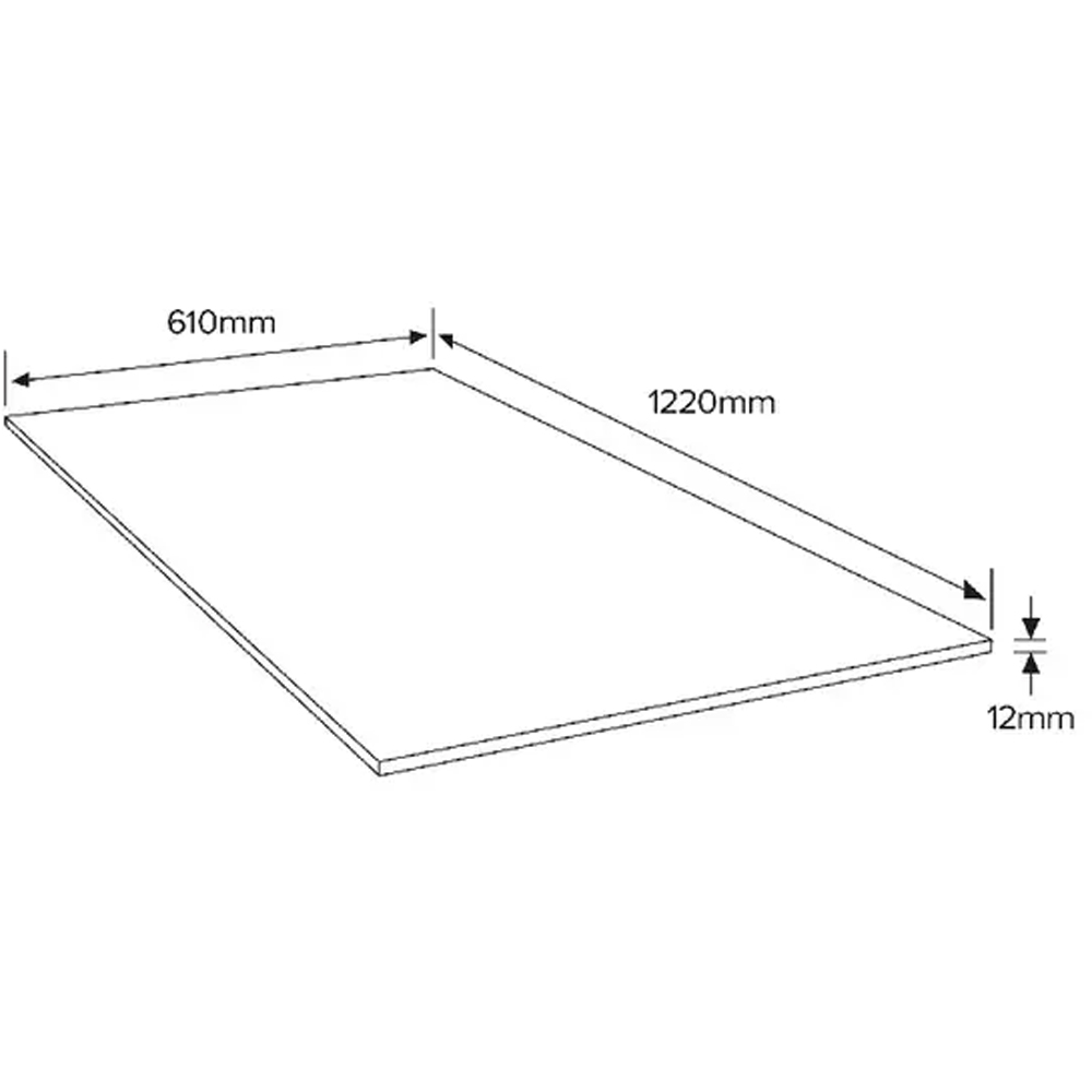 Placaj de lemn 100623591, 1220 x 610 x 12 mm, maro