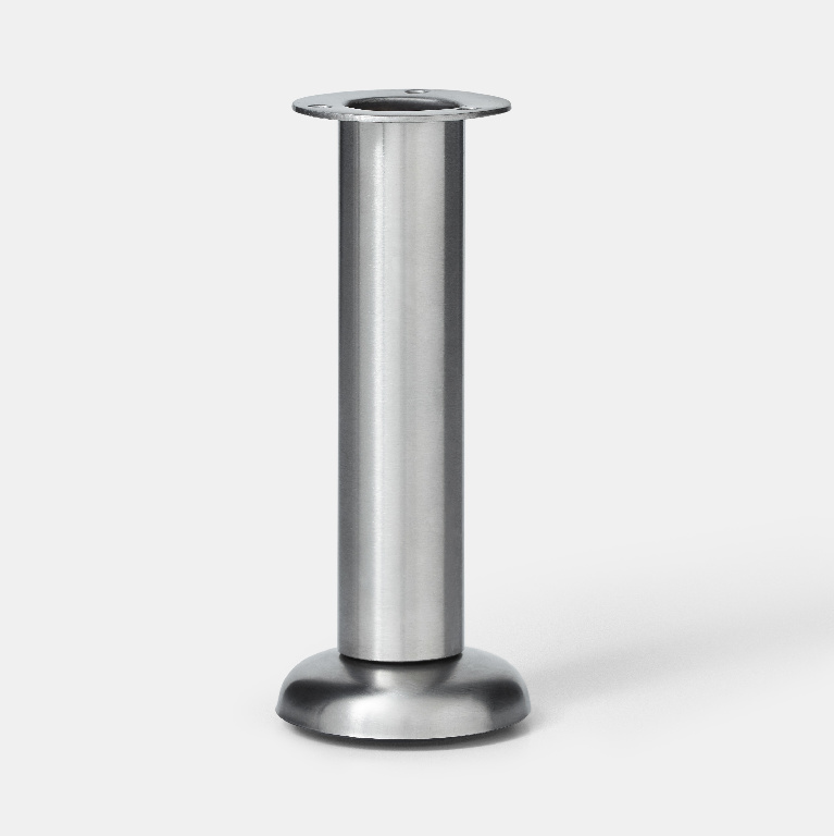 Set 4 picioare metal GOODHOME, 15-16.5 x 6 cm, argintiu