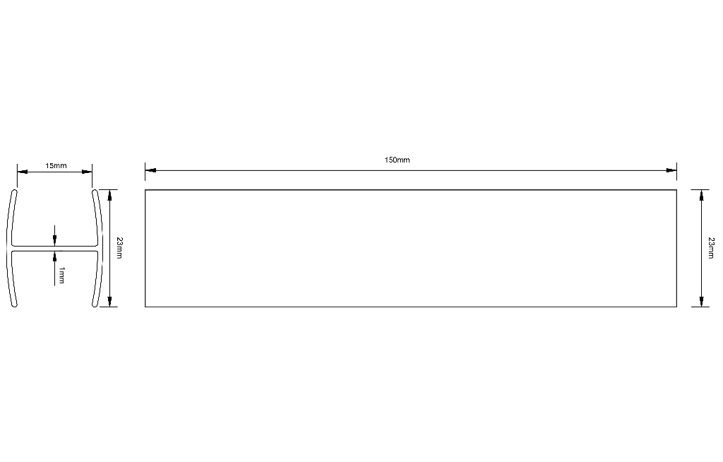 Conector plinta drept GOODHOME 100623810, PVC, transparent