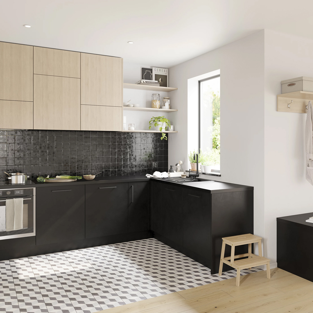 Front usa GOODHOME Chia, pal, 59.7 x 45.3 x 1.8 cm, stejar