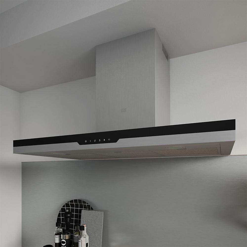 Hota decorativa COOKE & LEWIS CLBHS90, 1 motor, 523.8 m3/h, L 90 cm, negru