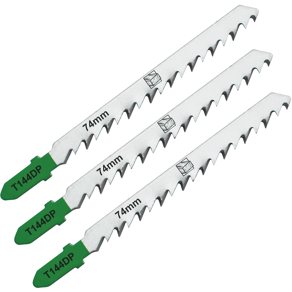 Set 3 lame fierastrau pedular T144DP Universal fit, 74 mm, otel, argintiu