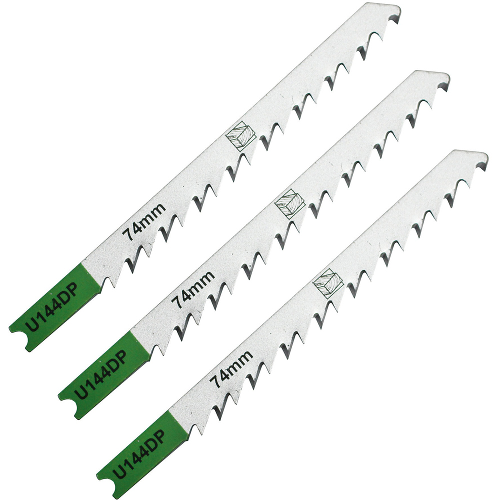 Set 3 lame fierastrau pedular U144DP Universal fit, 74 mm, otel, argintiu