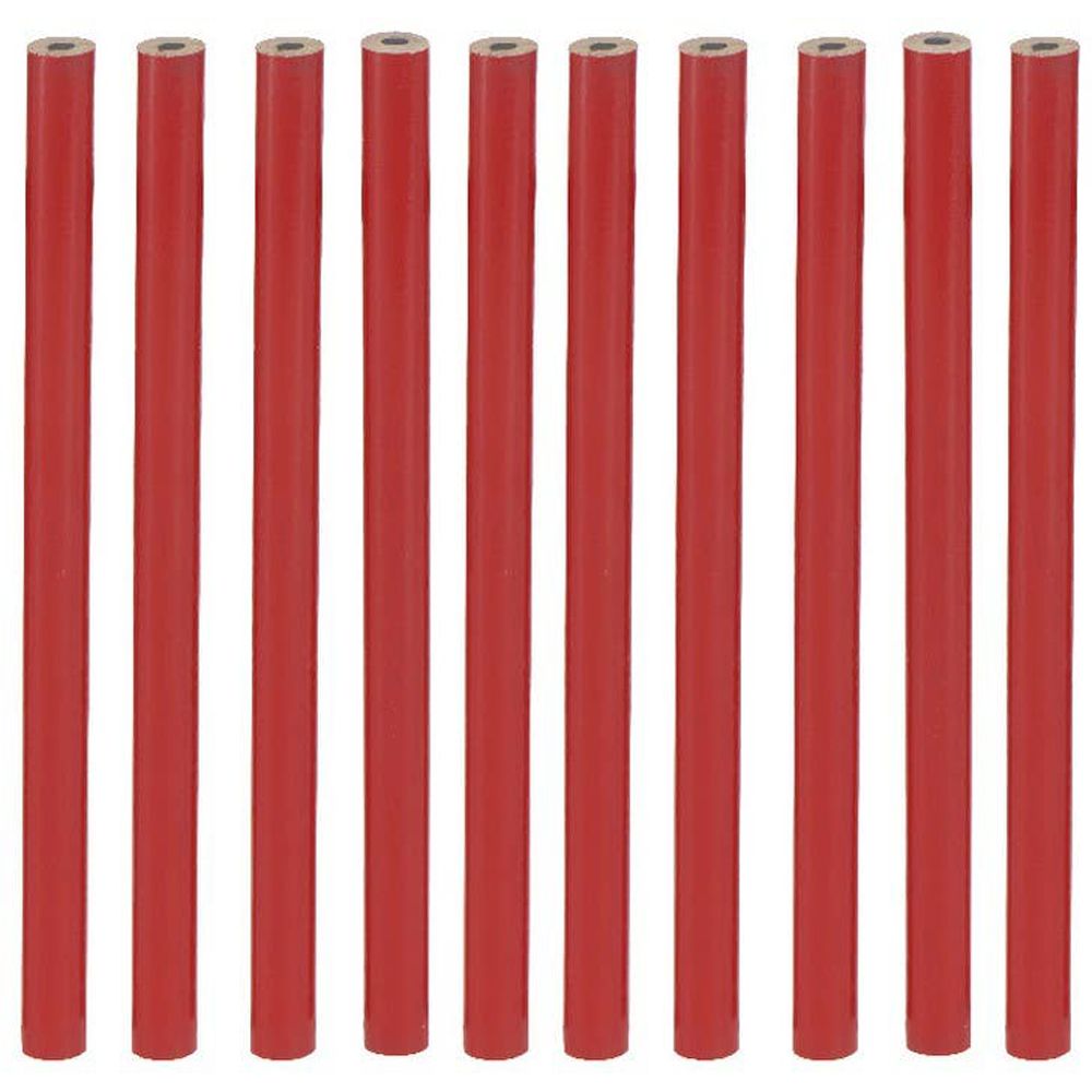 Set 10 creioane uz industrial OPP1 Magnusson, grafit negru, 17.7 cm, rosu