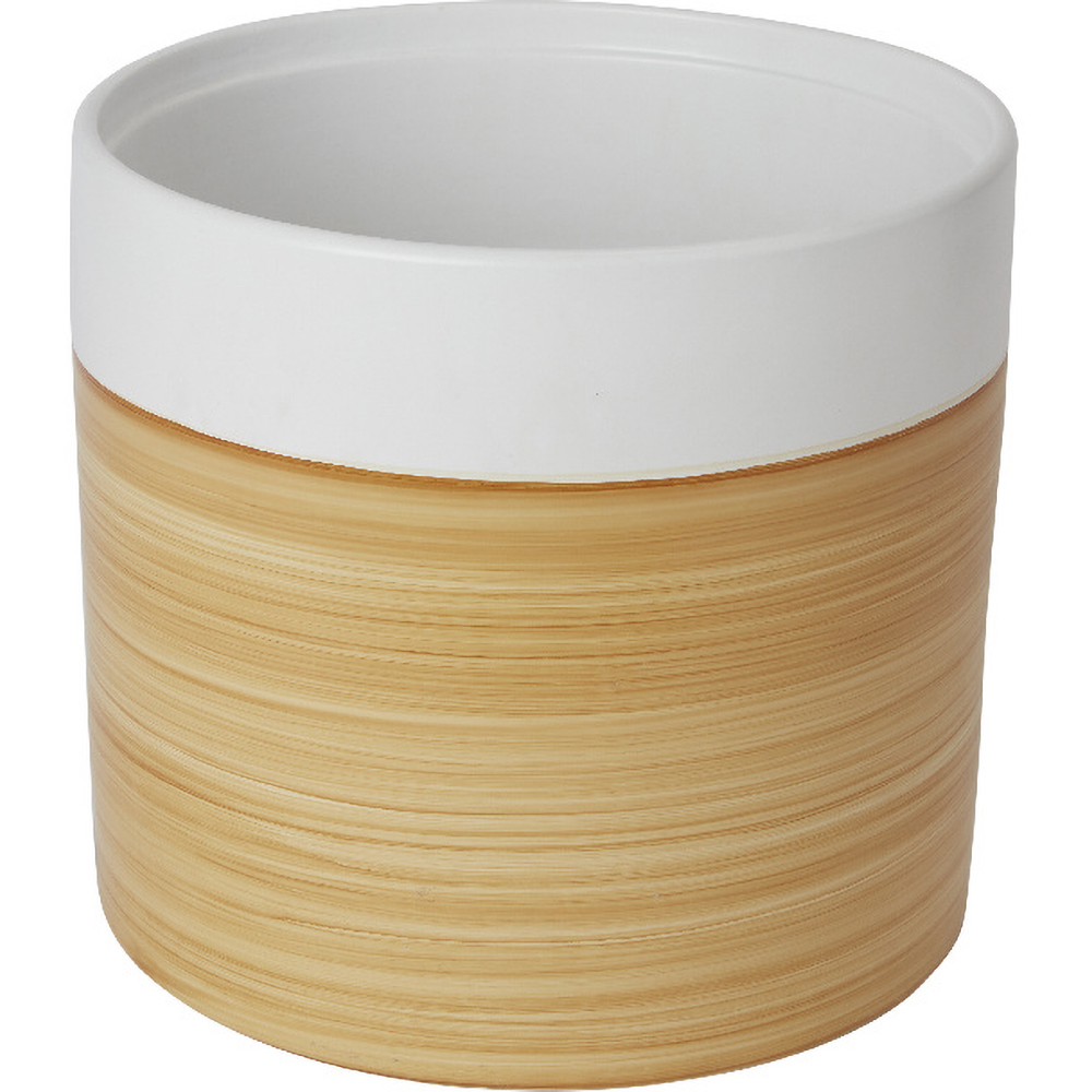 Ghiveci flori GOODHOME, argila, D 27.8 cm, alb