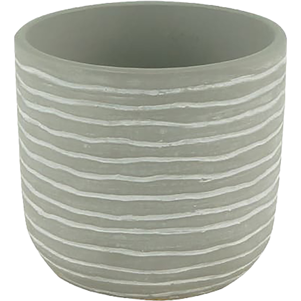 Ghiveci rotund GOODHOME, argila, 12 cm, gri-alb