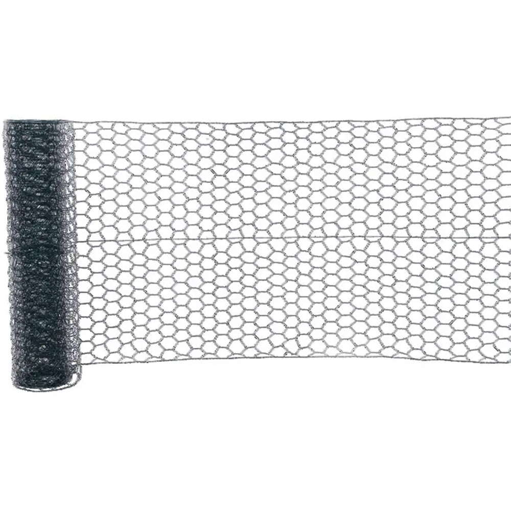 Plasa gard hexagonala BLOOMA Mo1, 10 x 1m, argintiu
