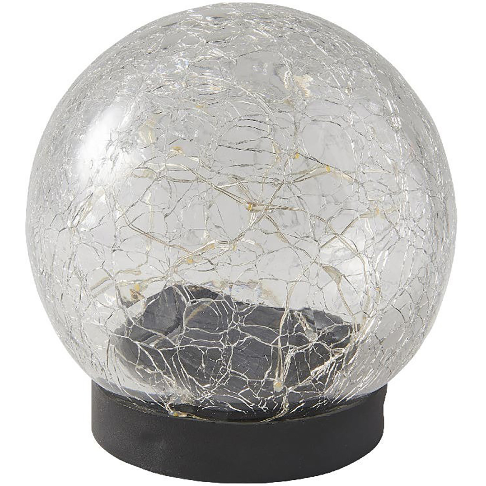 Lampa solara rotunda LED BLOOMA, 1.8W, 3000K, plastic, negru