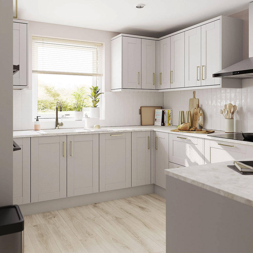 Panou lateral GOODHOME Alpinia, 57 x 135 x 1.8 cm, MDF, gri