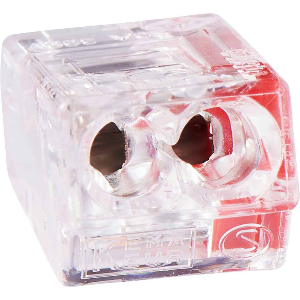 Conector cablu DIALL, 2 porturi, 24A, 15 bucati, rosu