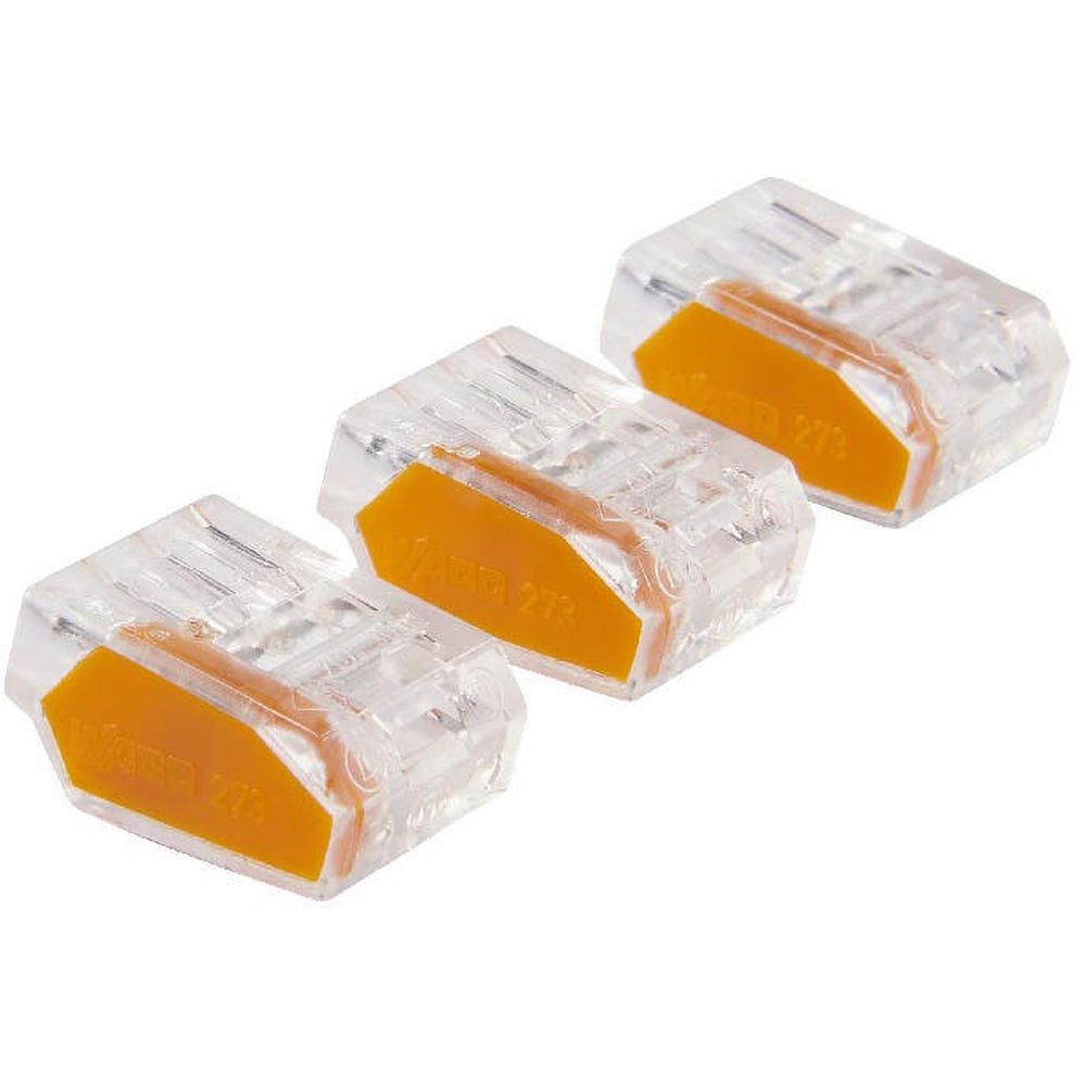 Conector cablu DIALL, 3 porturi, 24A, 15 bucati, portocaliu