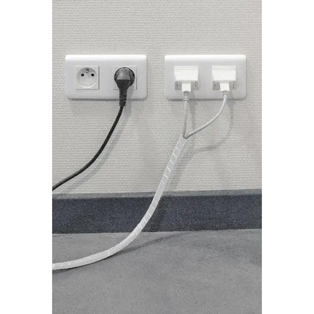Tub spirala DIALL 100638027, L250CM D1 40 mm, alb