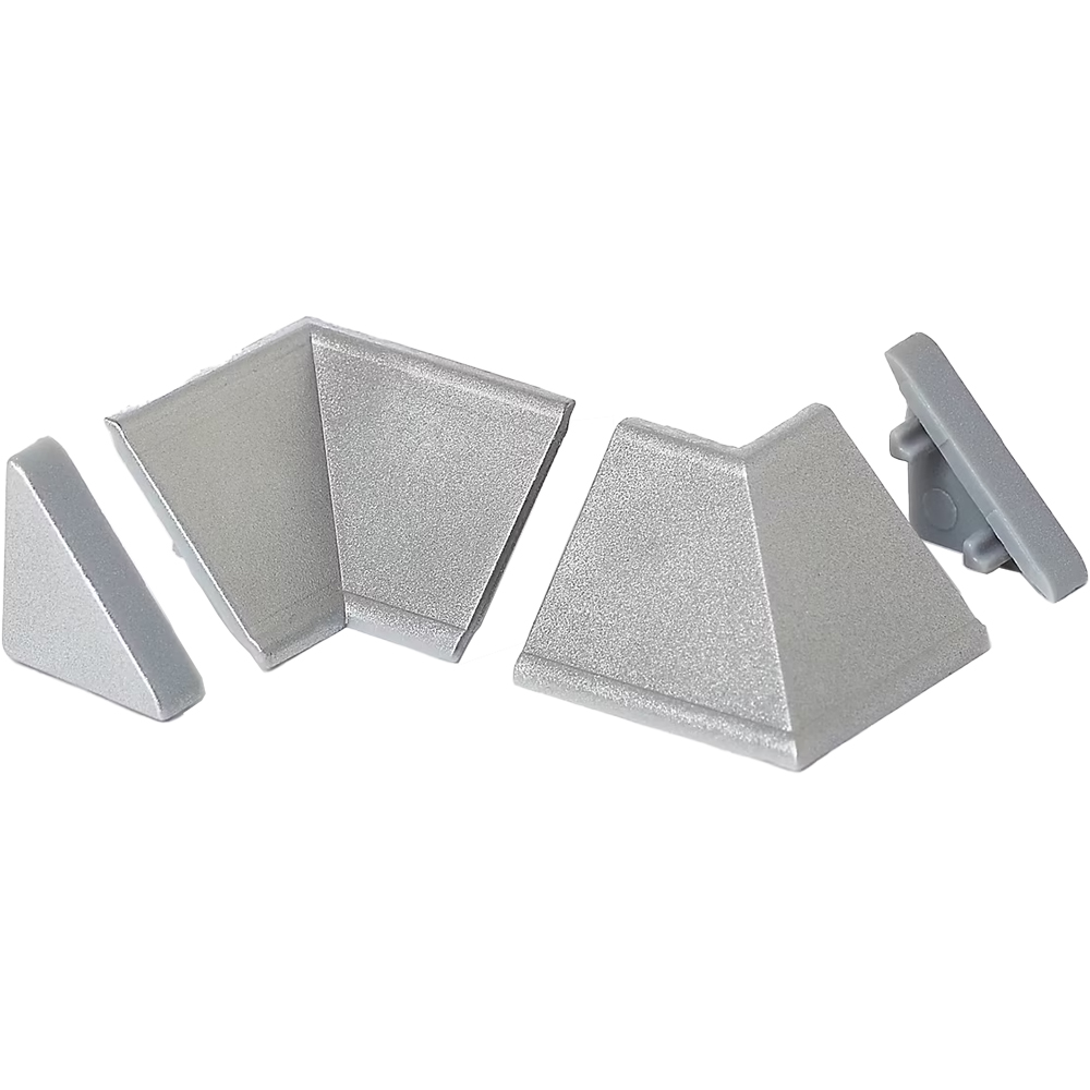 Set accesorii profil inaltator pentru blat GOODHOME, 1.5 mm, ABS, gri
