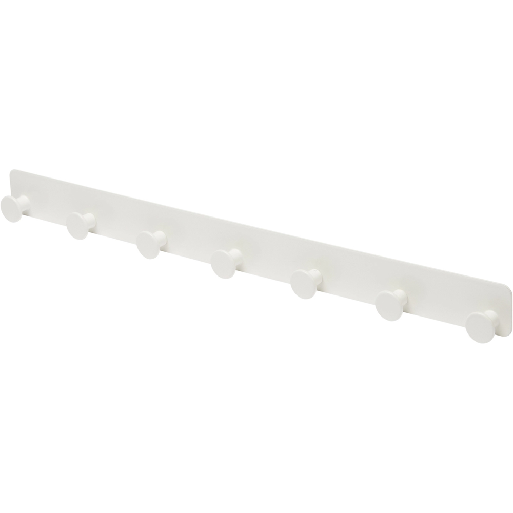 Cuier baie GOODHOME Koros, 7 agatatoare, alb