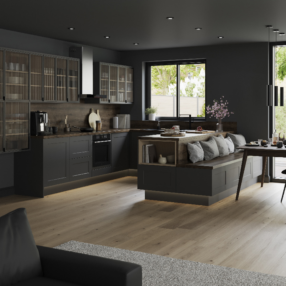 Front usa GOODHOME Artemisia, PAL, 49.7 x 35.6 x 1.8 cm, gri mat