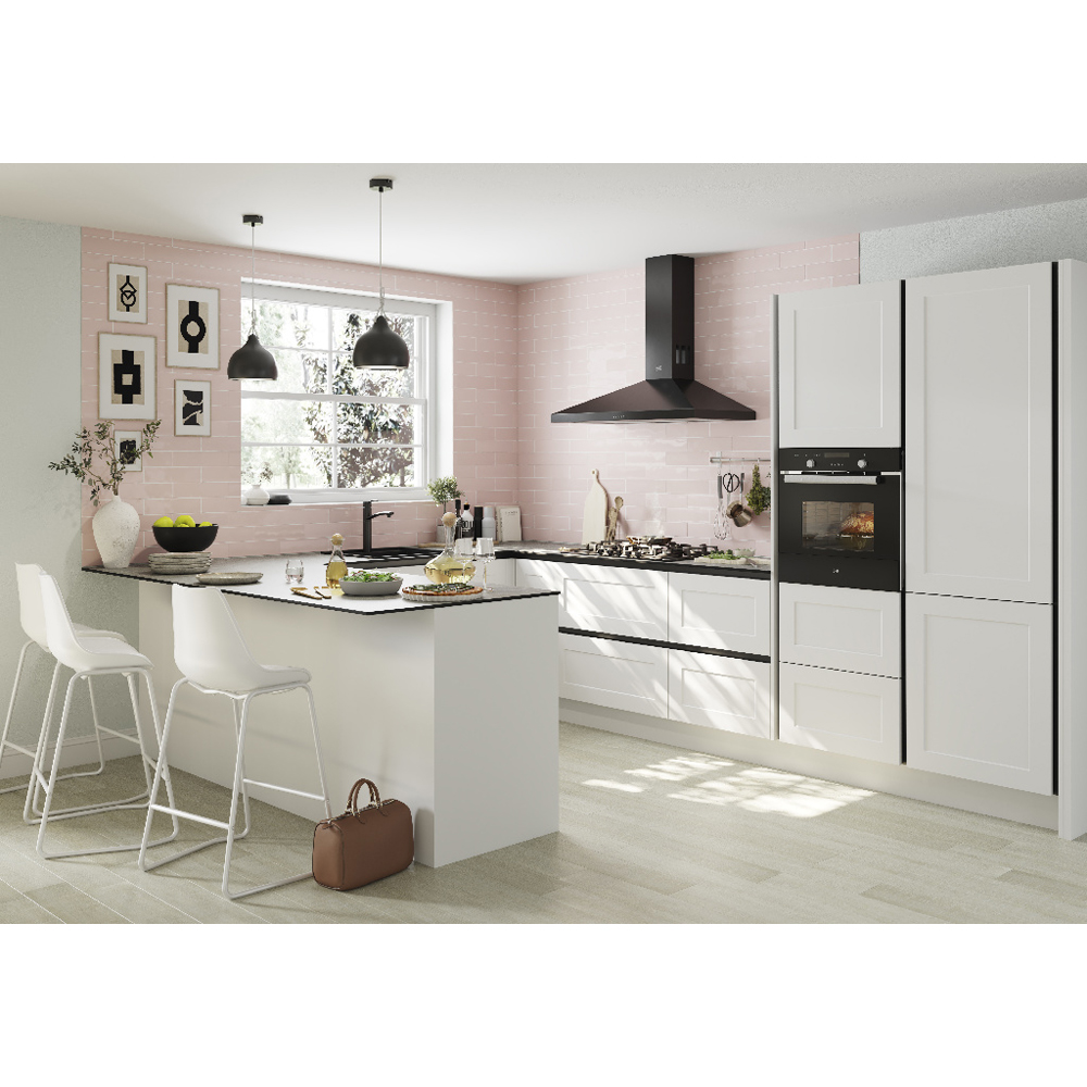 Front pliabil cu 2 sertare GOODHOME Artemisia, MDF, 80 cm, alb