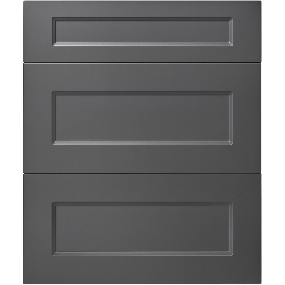 Front usa cu sertare GOODHOME Artemisia, MDF, 59.7 x 71.5 x 1.8 cm, Gri