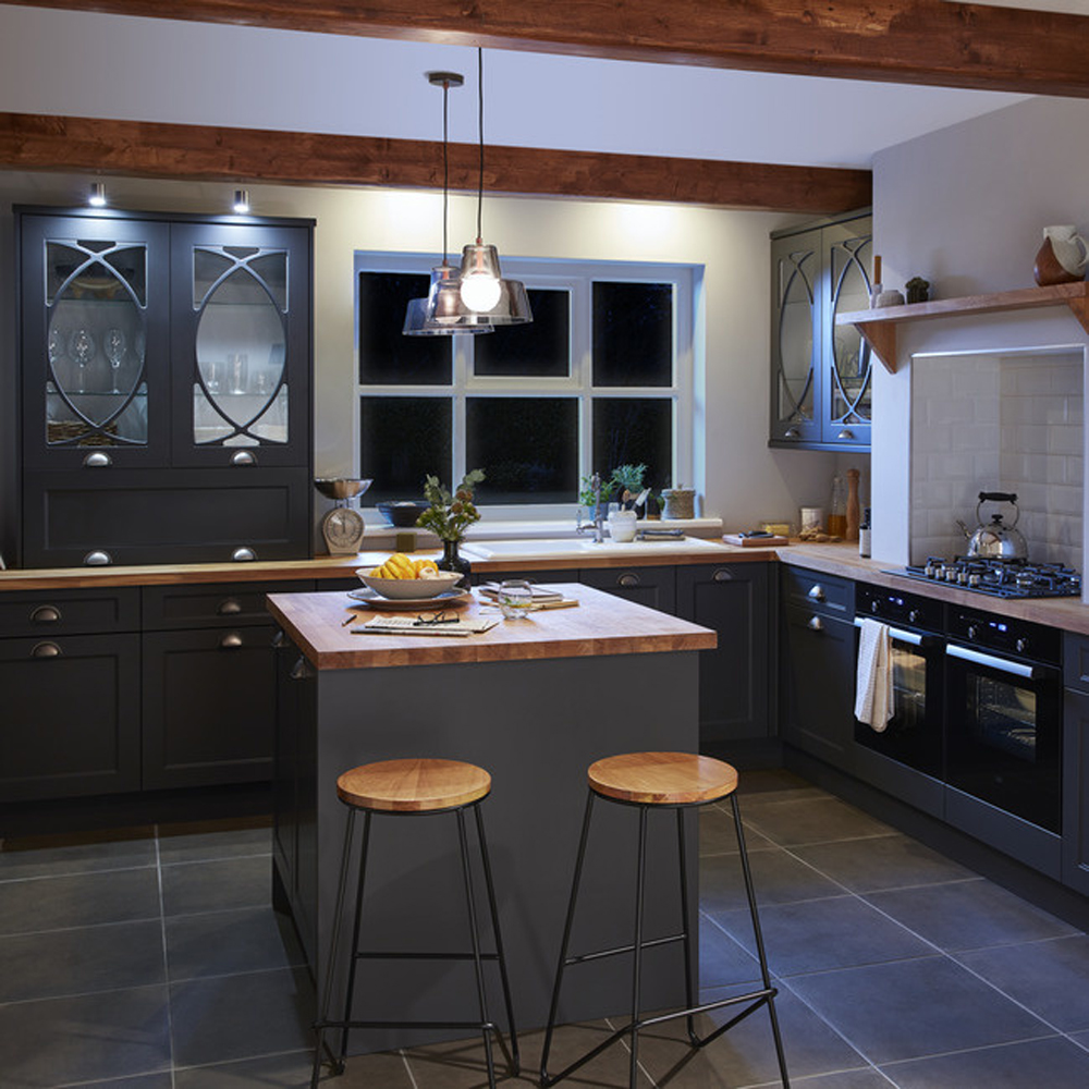 Front usa GOODHOME Artemisia, MDF, 50:50, 60 cm, gri mat