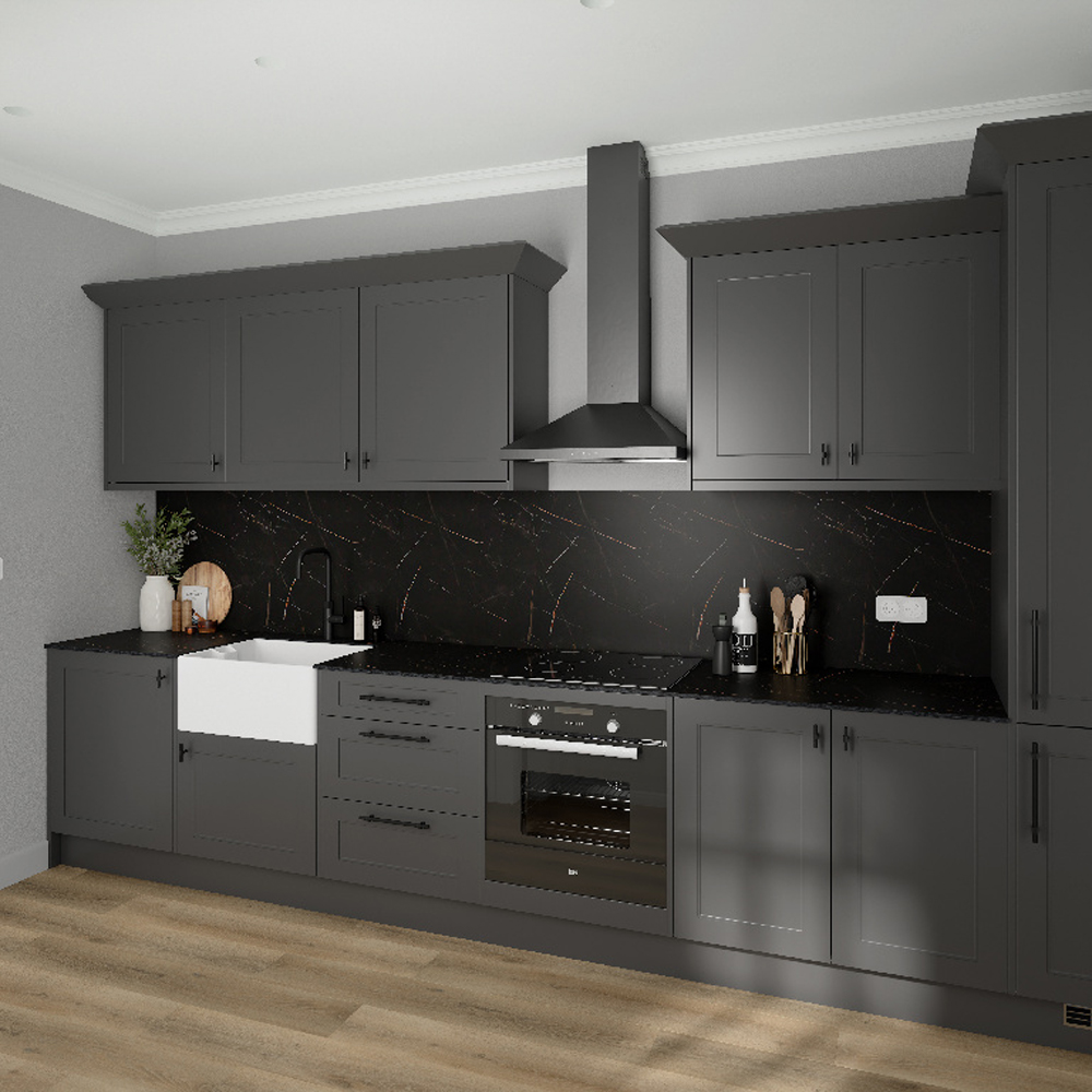 Front usa GOODHOME Artemisia, MDF, 60 x 45.3 cm, gri mat