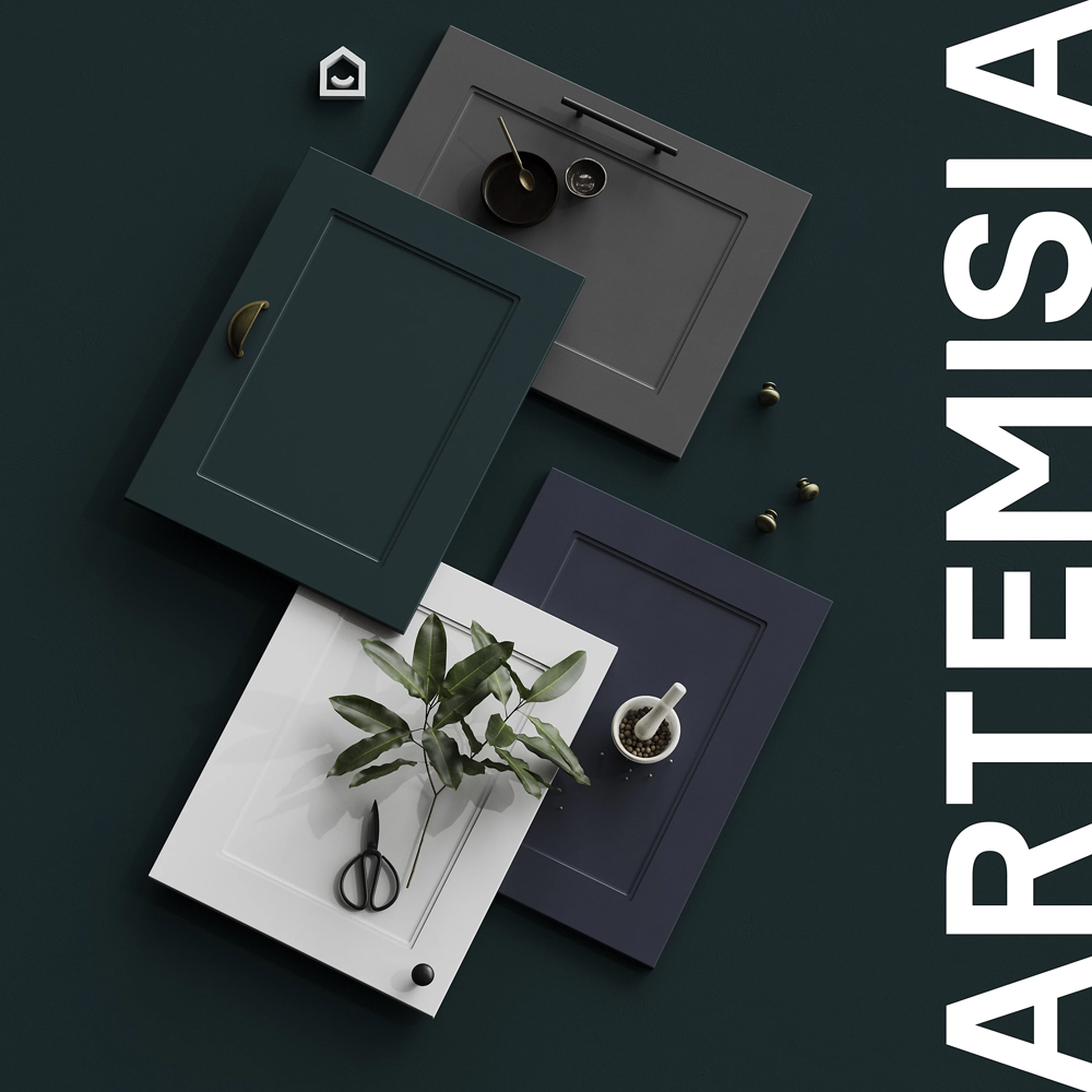 Front usa GOODHOME Artemisia, MDF, 24.7 x 71.5 x 1.8 cm, alb