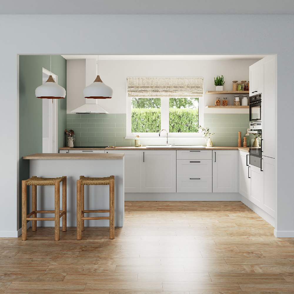 Front usa GOODHOME Artemisia, MDF, 49.7 x 71.5 x 1.8 cm, alb mat