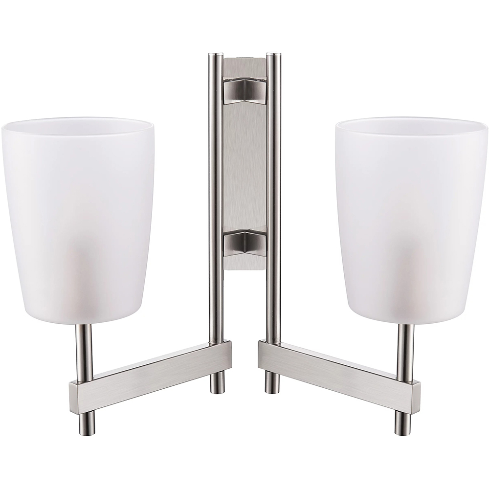 Aplica dubla Quadryx GOODHOME, E14, 28W, IP20, alb/argintiu