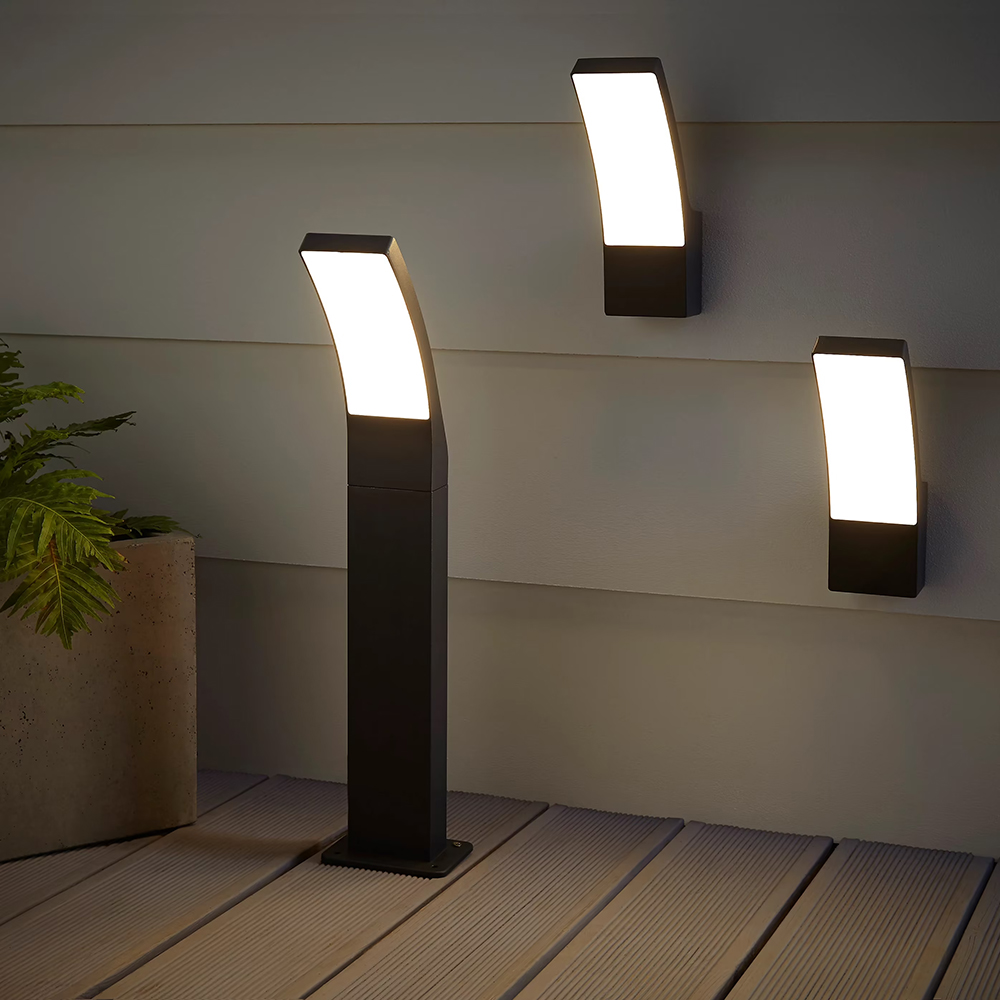 Aplica exterior LED BLOOMA Gambell G09362, 12.5W, 800lm, IP44, antracit