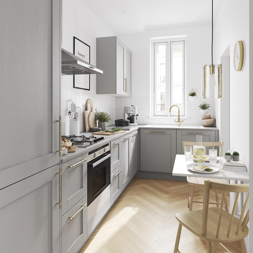 Front usa GOODHOME Alpinia, MDF, 79.7 x 35.6 x 1.8 cm, gri