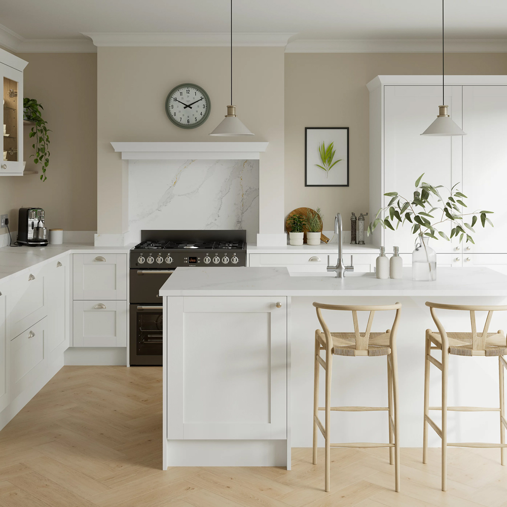 Front usa GOODHOME Alpinia, MDF, 59.7 x 100.1 x 1.8 cm, alb