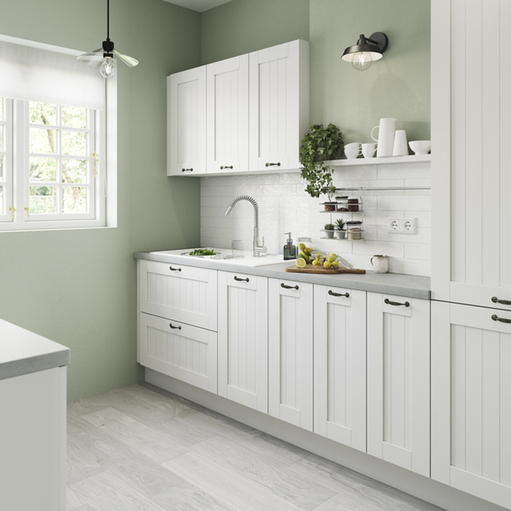 Front usa GOODHOME Alpinia, MDF, 70:30, 60 cm, alb mat