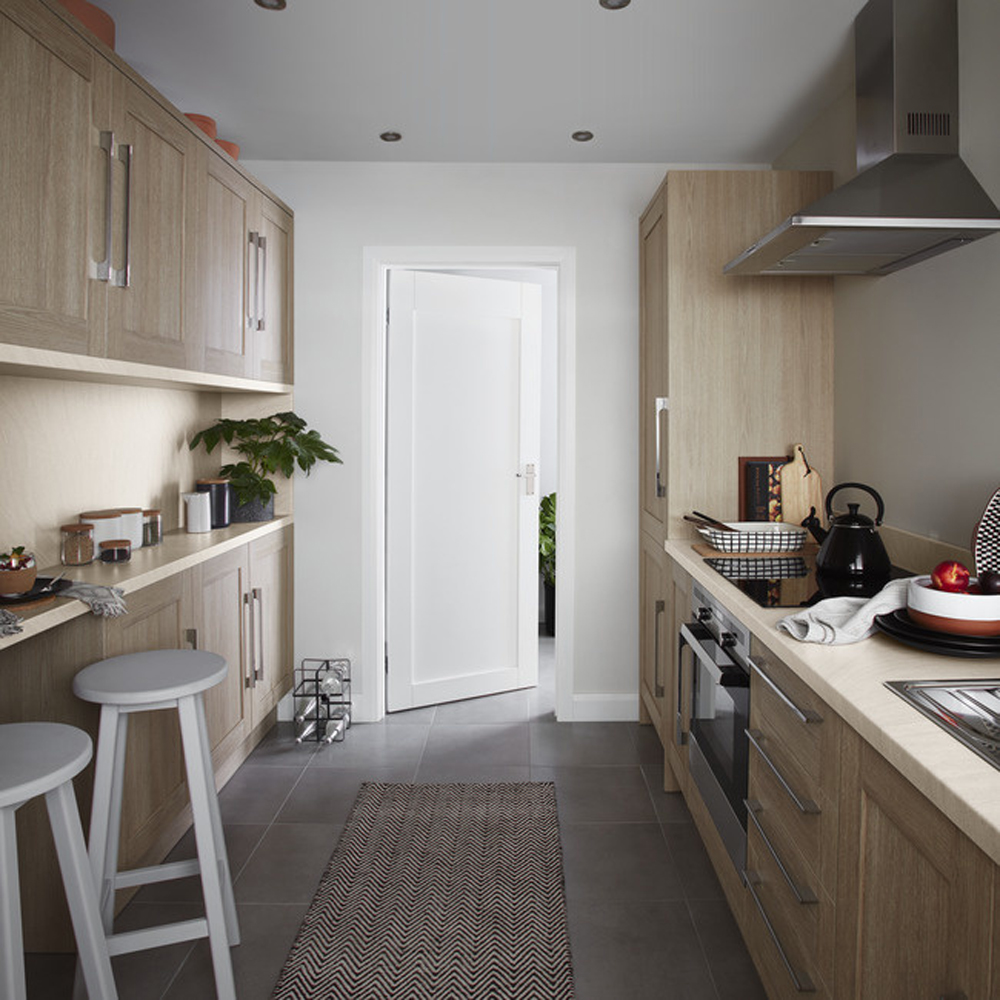 Front usa GOODHOME Alpinia, MDF, 70:30, 60 cm, maro, finisaj stejar