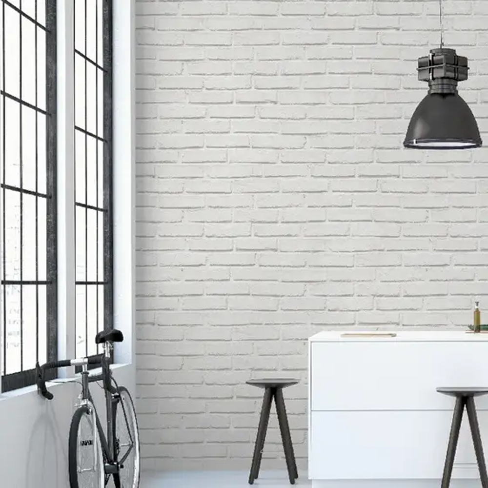 Tapet GOODHOME Luynes 100641964, caramida alba
