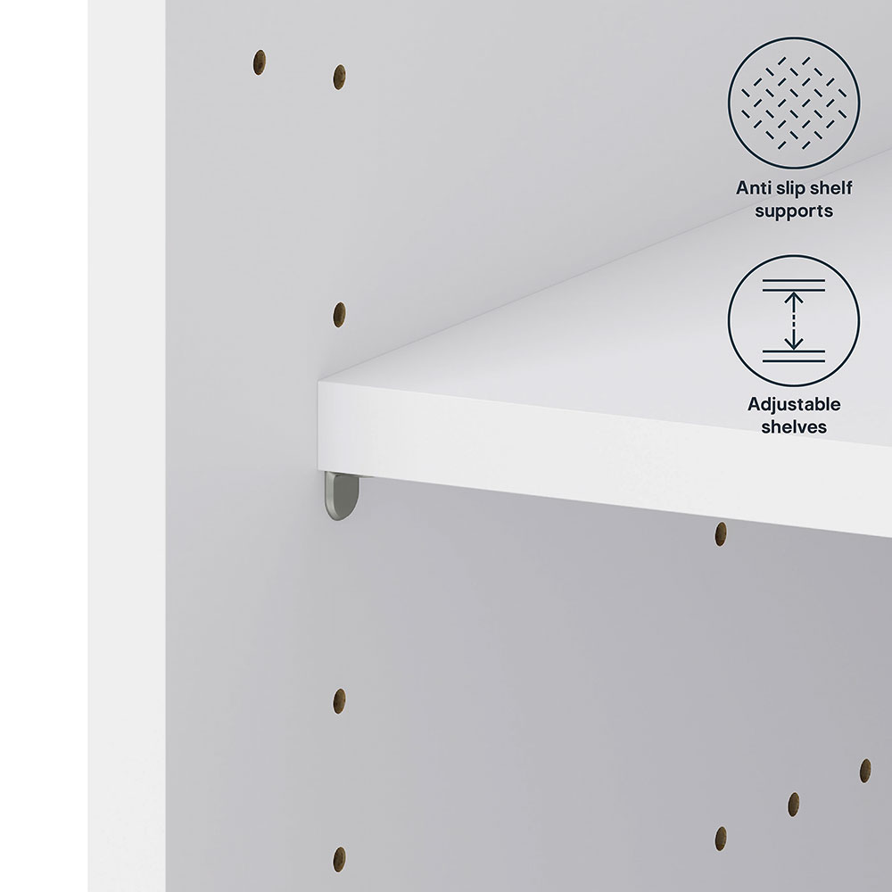 Panouri laterale dulap inalt GoodHome Caraway, 57 x 216 x 1.8 cm, PAL, alb