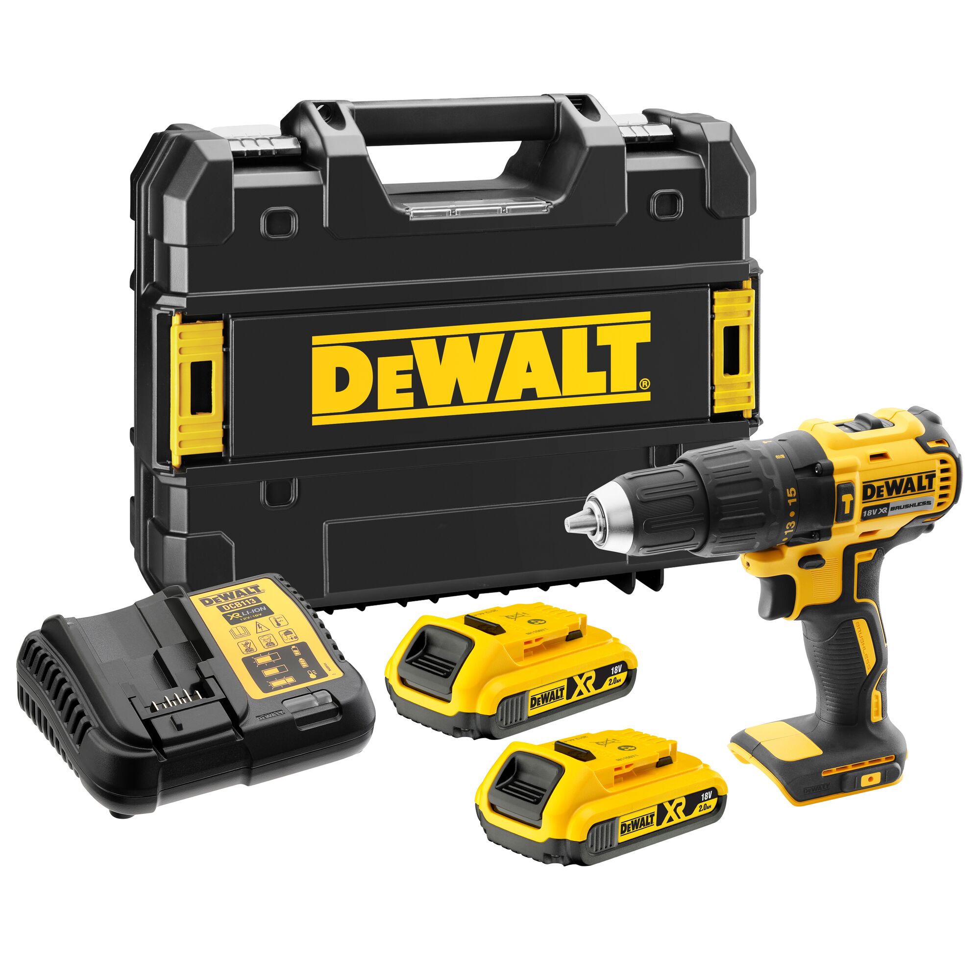 Masina de gaurit si insurubat cu percutie DeWalt DCD778D2T, 18V, 2 x 2 Ah, 1750RPM