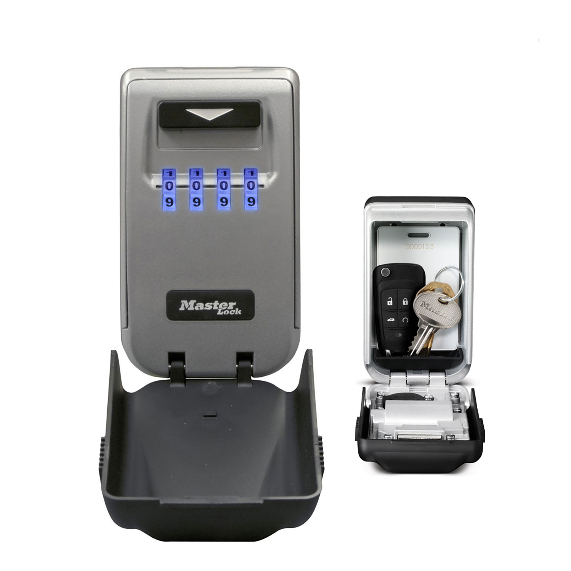 Caseta chei medie Master Lock 5425D, 7 x 4.6 x 12 cm, negru-argintiu