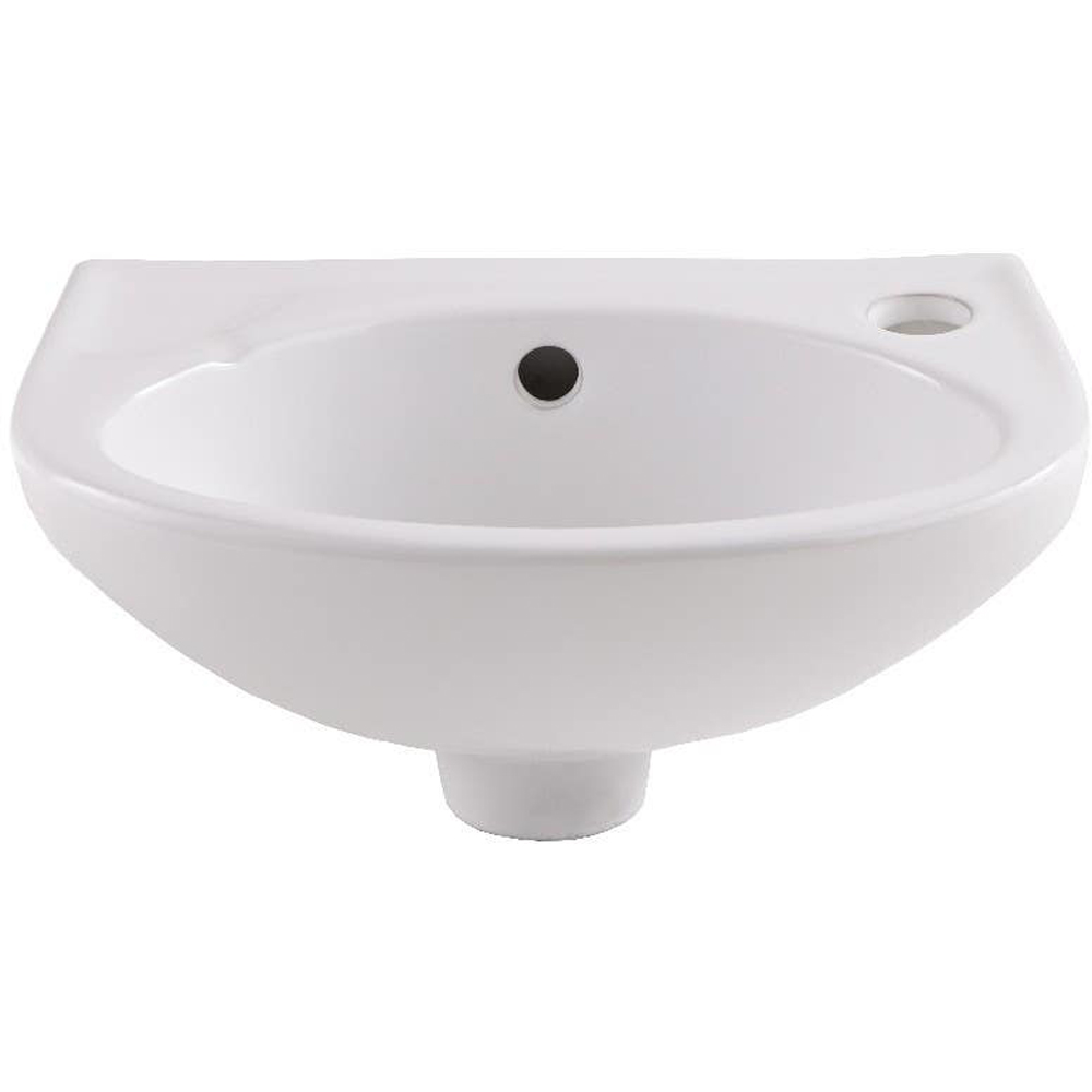 Lavoar baie GOODHOME Bori, ceramica, 35 x 23 cm, alb lucios