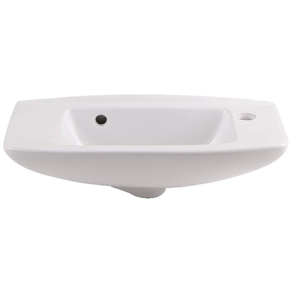Lavoar baie GOODHOME Musi, ceramica, montare pe perete, 51.5 x 24.8 cm, alb lucios