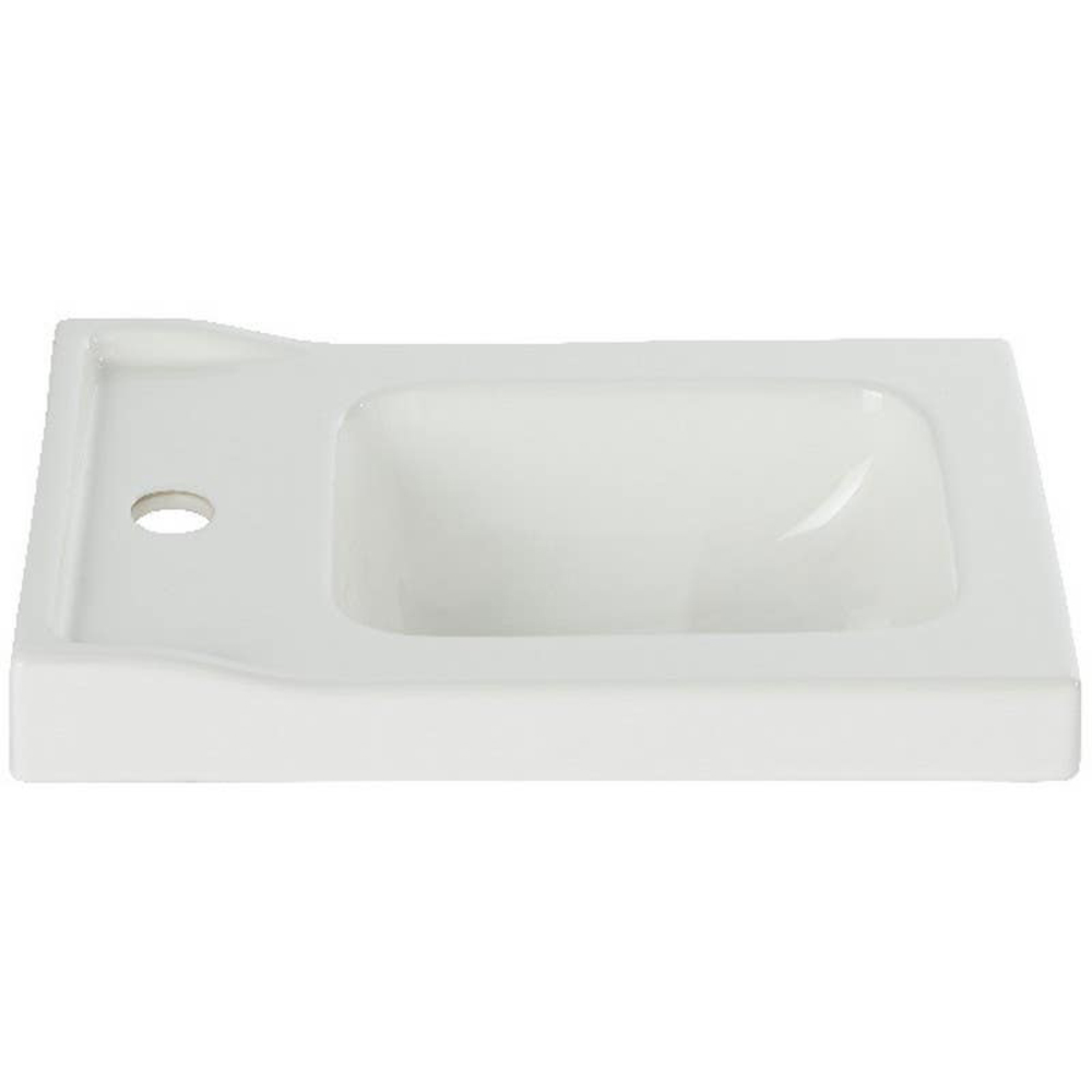 Lavoar baie GOODHOME Lana, ceramica, 44.7 x 30.7 cm, alb lucios