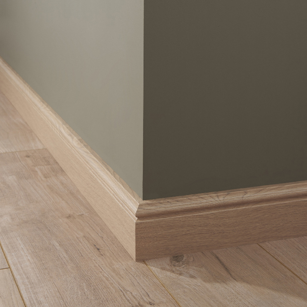 Plinta parchet GOODHOME Decor 130, MDF, 220 x 9 x 1.9 cm, stejar