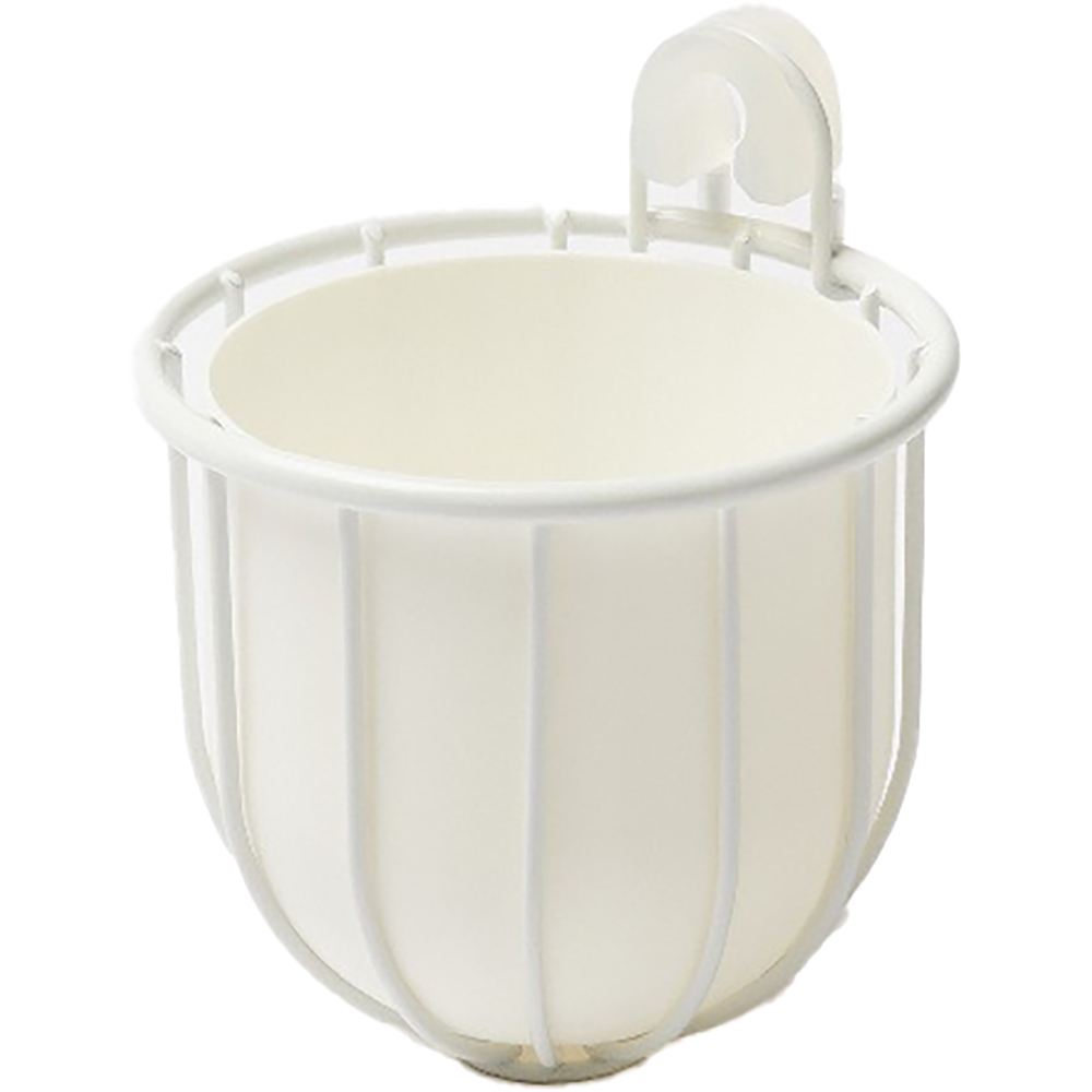 Suport perie WC GOODHOME Koros, montare pe perete, 12.2 x 10.5 x 11.2 cm, polietilena si polipropilena, alb