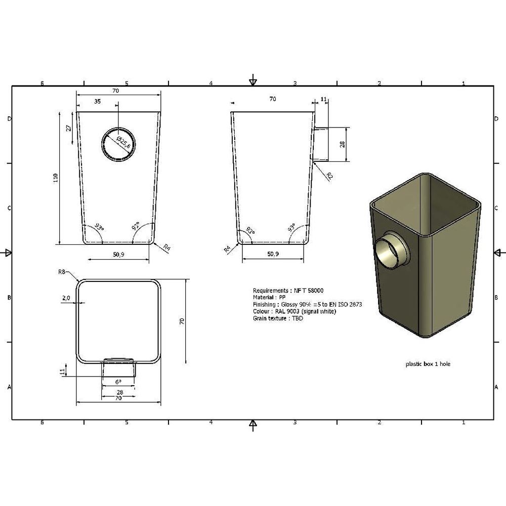Suport periute de dinti Koros GOODHOME, 7 x 11 x 8 cm, PP, alb