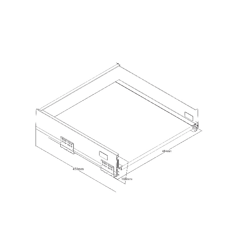Sertar GOODHOME, 46 x 10.8 cm, gri antracit