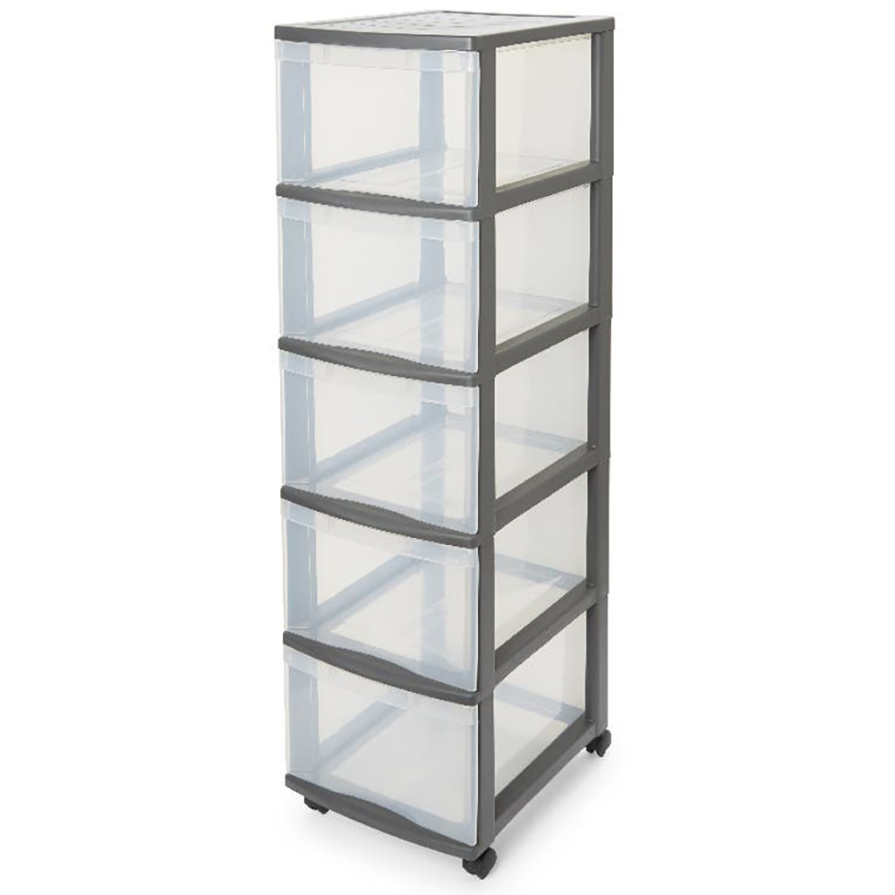 Organizator KONTOR, polipropilena, 38x30x105.5 cm, gri deschis