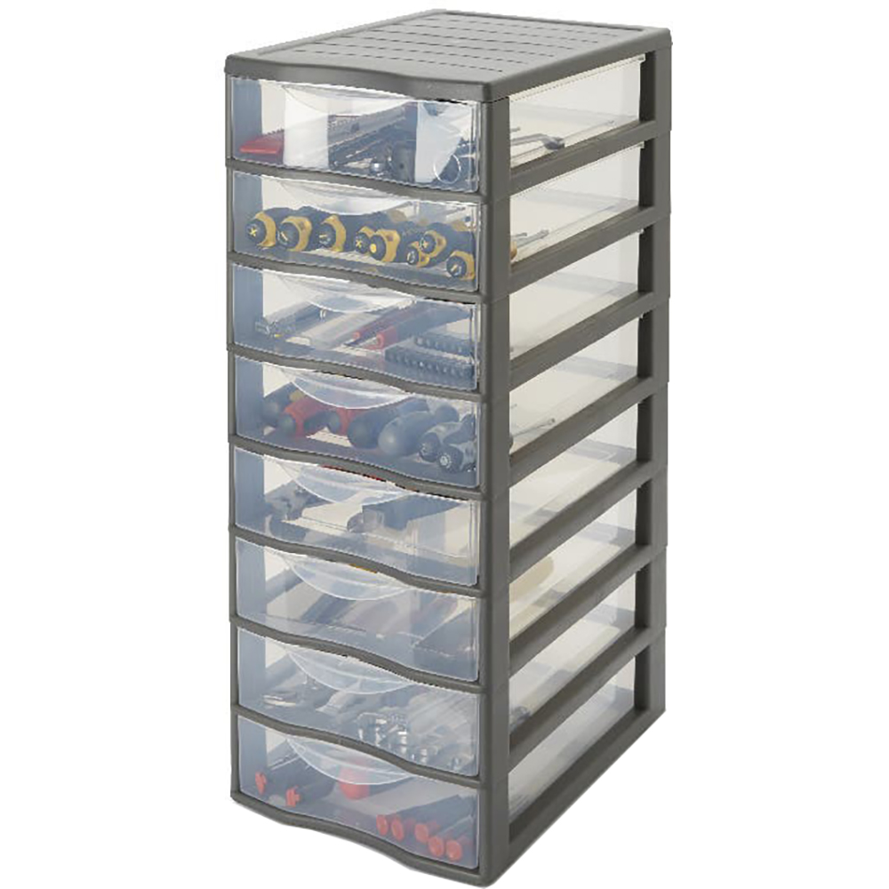 Organizator KONTOR, polipropilena, 36x26x68 cm, gri deschis
