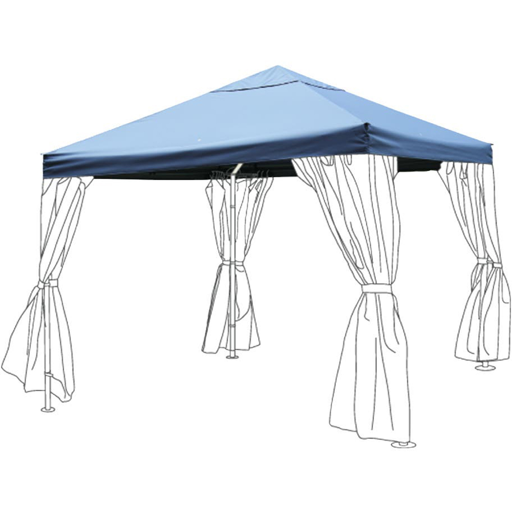 Acoperis pavilion terasa BLOOMA Urilia, poliester, 300 x 300 cm, gri