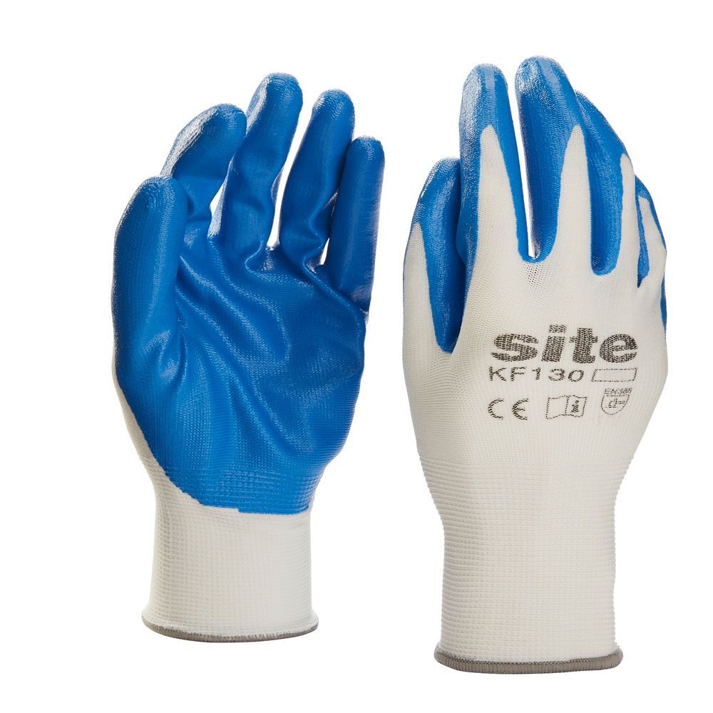 Manusi protectie Site KF130, palma nitril, albastru, marime XL